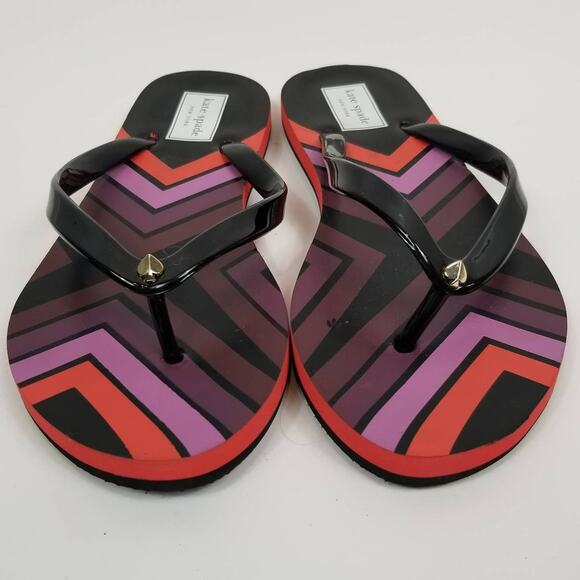 Kate Spade Nanette Striped Women's Flip Flops Size 6 - Picture 3 of 9
